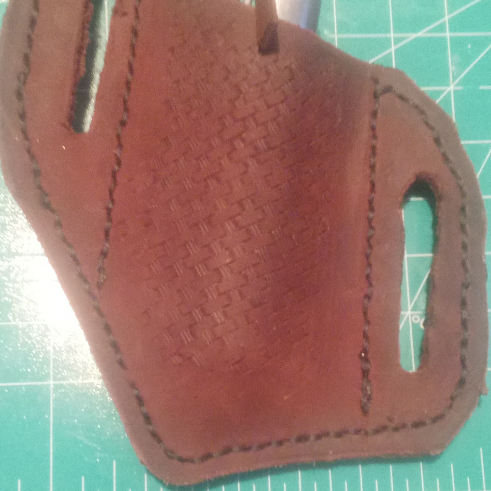 Hand Tooled Leather Sheath / Carrying Case W/ Multi-tool