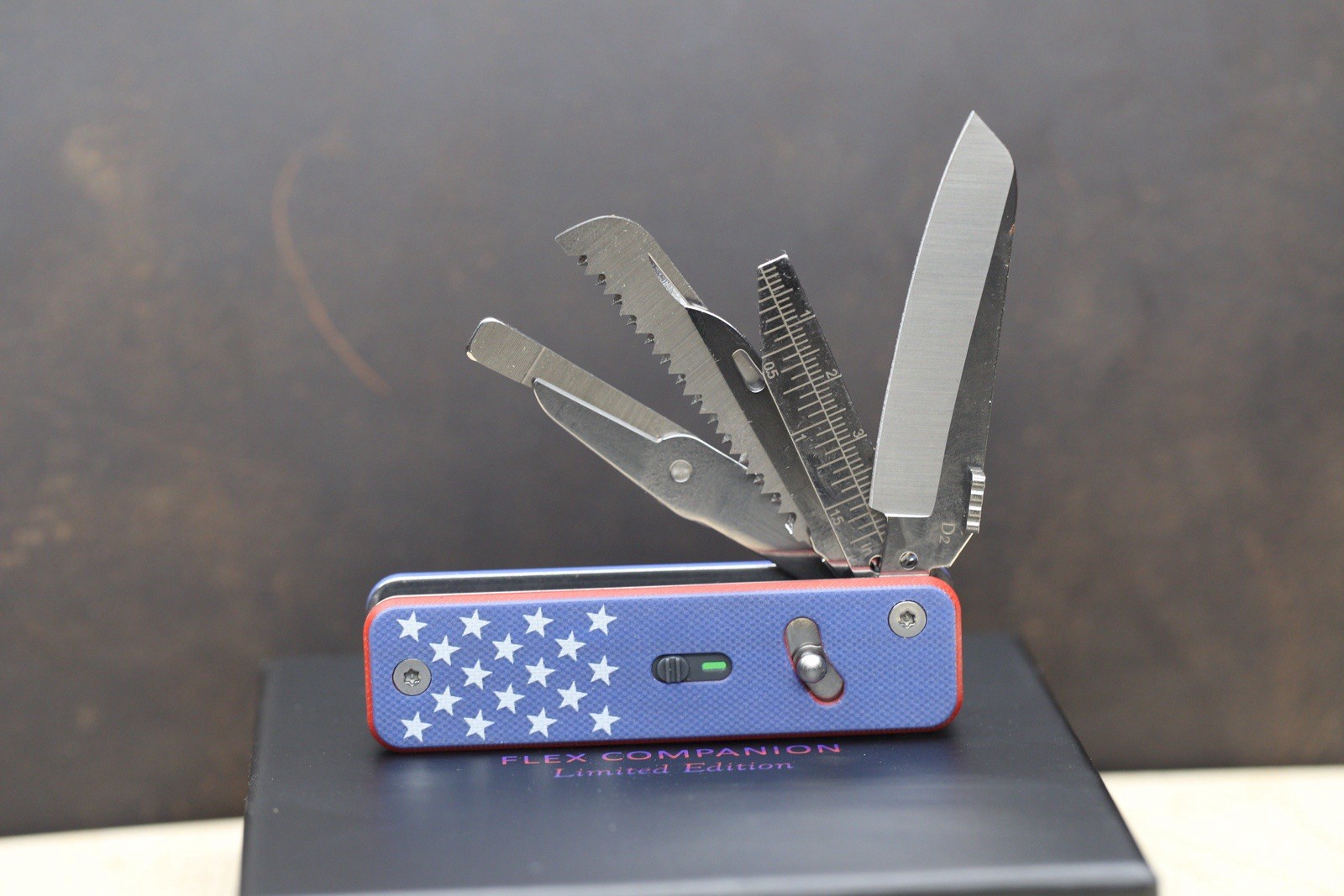 Roxon Flex Companion LIMITED EDITION 4th July US FLAG Multi Tool Pocket Knife