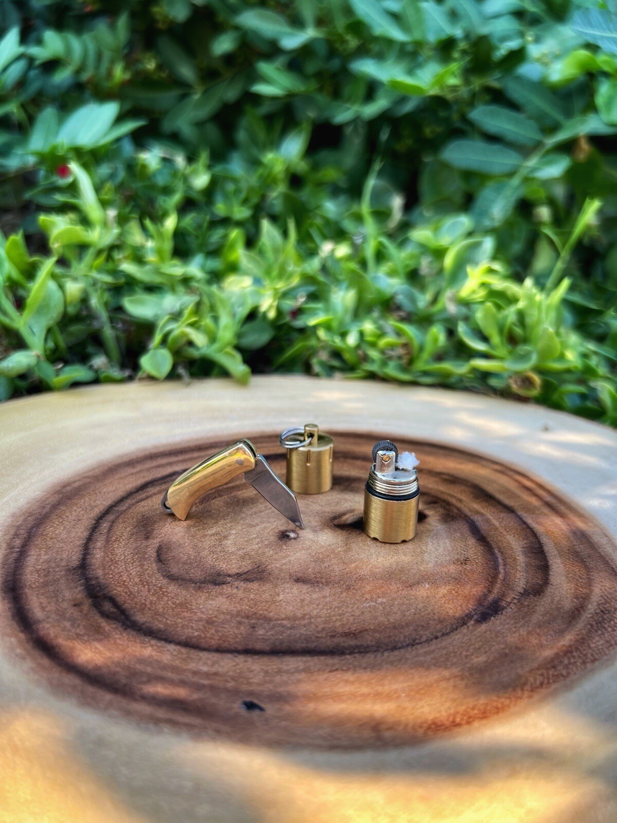 mini lighter and mini knife keychain