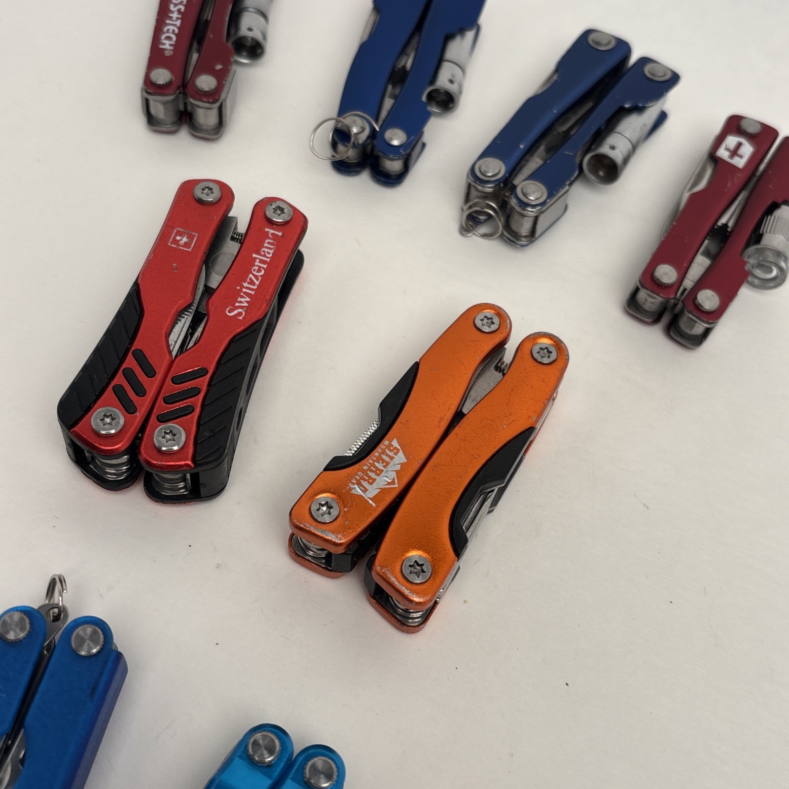 Lot Of 8 Mixed Mini Multi Tools. Swiss+Tech Sierra + Adverts Camp Hike Hunt Fish