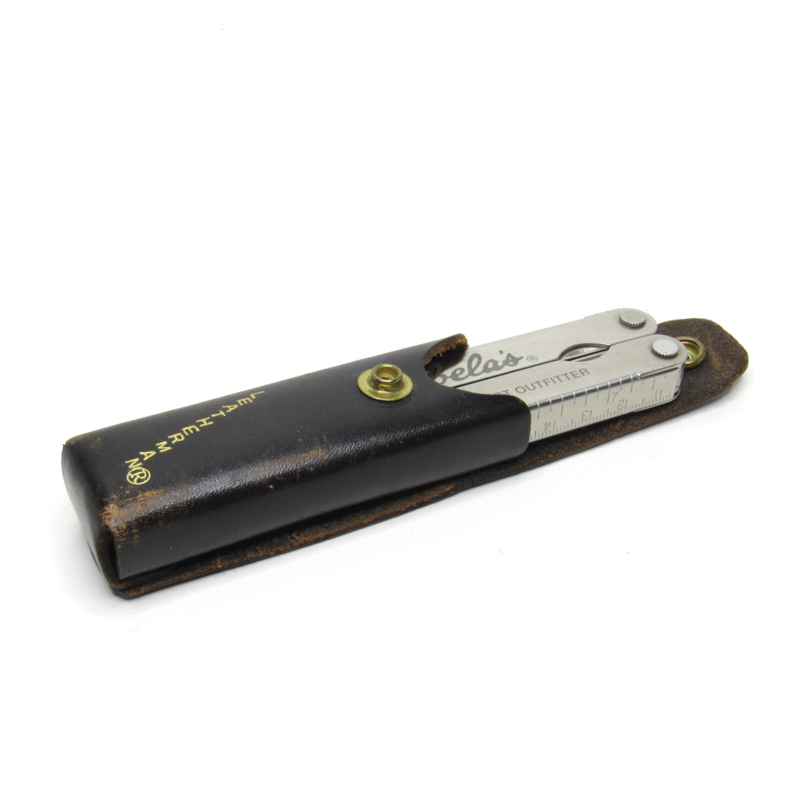 Leatherman Multi Tool w/ Leather Case Cabela’s Portland OR 09/96 Stamp Vintage