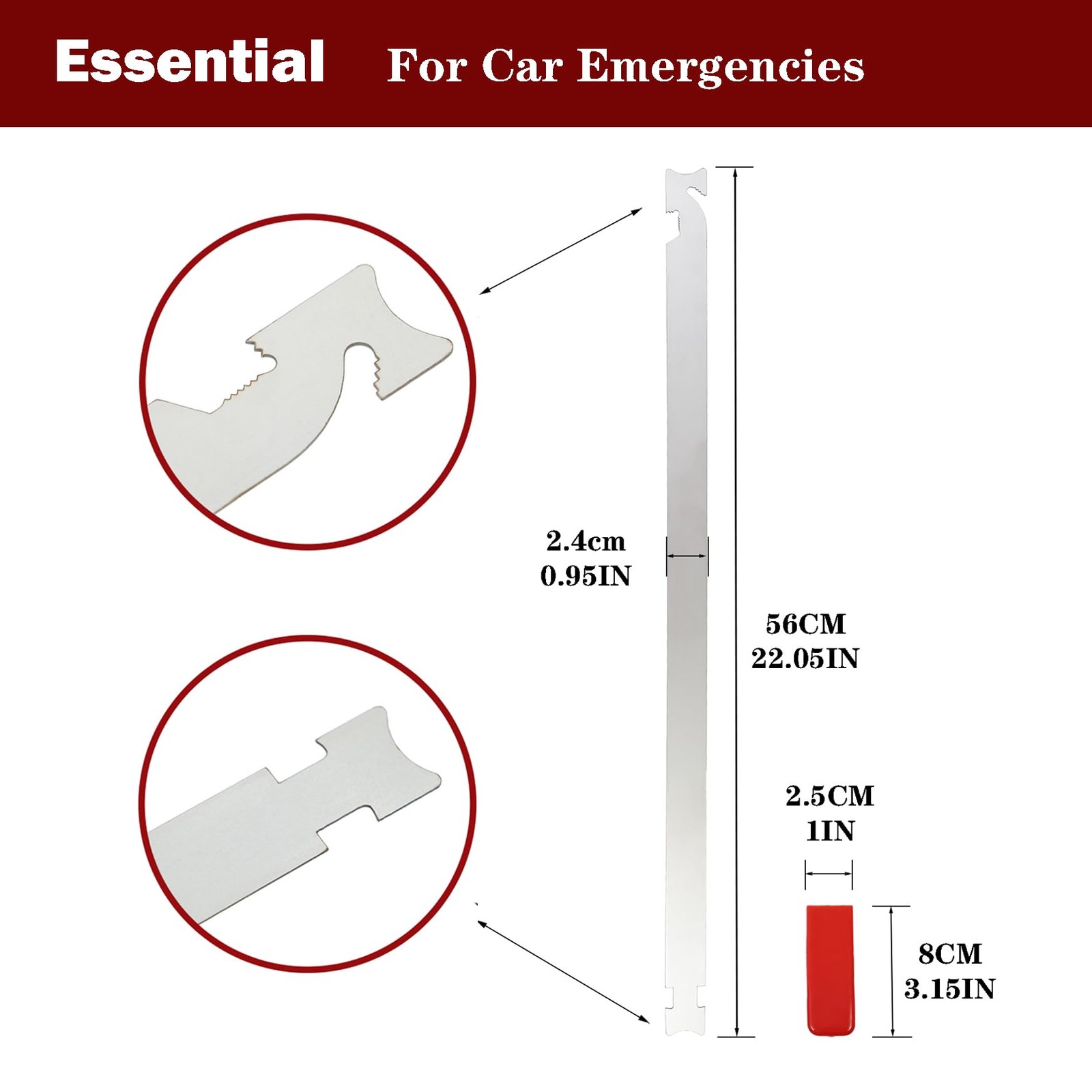 22 Inches Stainless Steel Slim Jim Tool, Emergency Automotive Tool Professional
