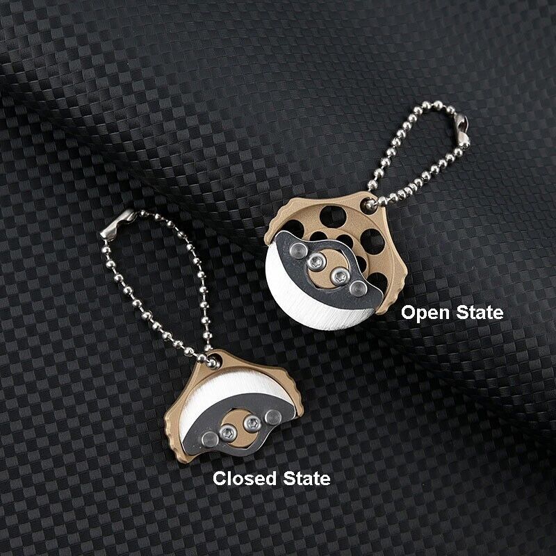 Mini Brass Creative Pocket Keychain Knife Portable Outdoor EDC Pendant Tool