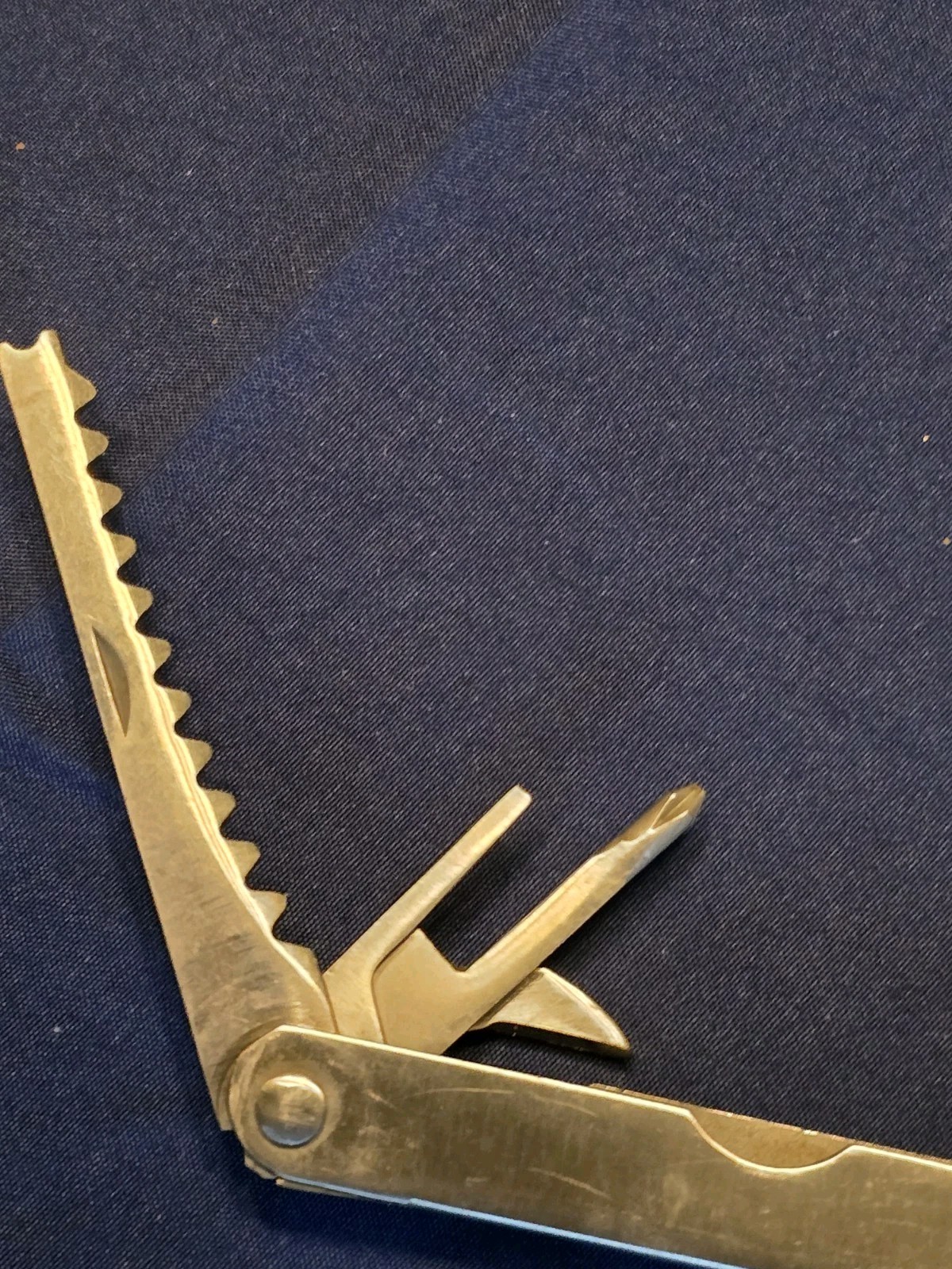Multi-Tool Stainless Steel Knife W/ Leather Case Screwdriver Hole Punch Ruler+