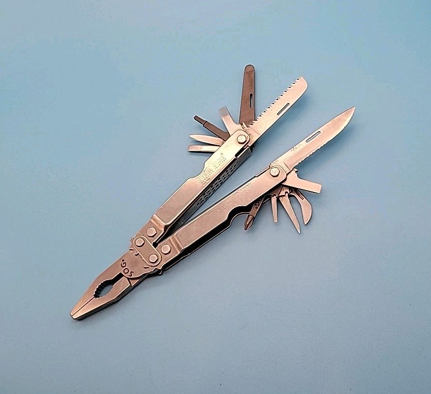 SOG PowerPlier Multi-Tool – Saw, File, Screwdrivers, Pliers, Knife
