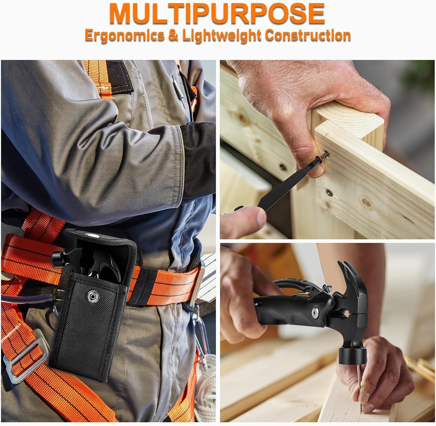 Portable 12-in-1 Multitool Hammer – Essential Gear for Camping and Outdoors