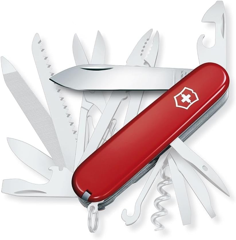 Victorinox Handyman Swiss Army Knife, 24 Functions,Swiss Made Pocket Knife – Red
