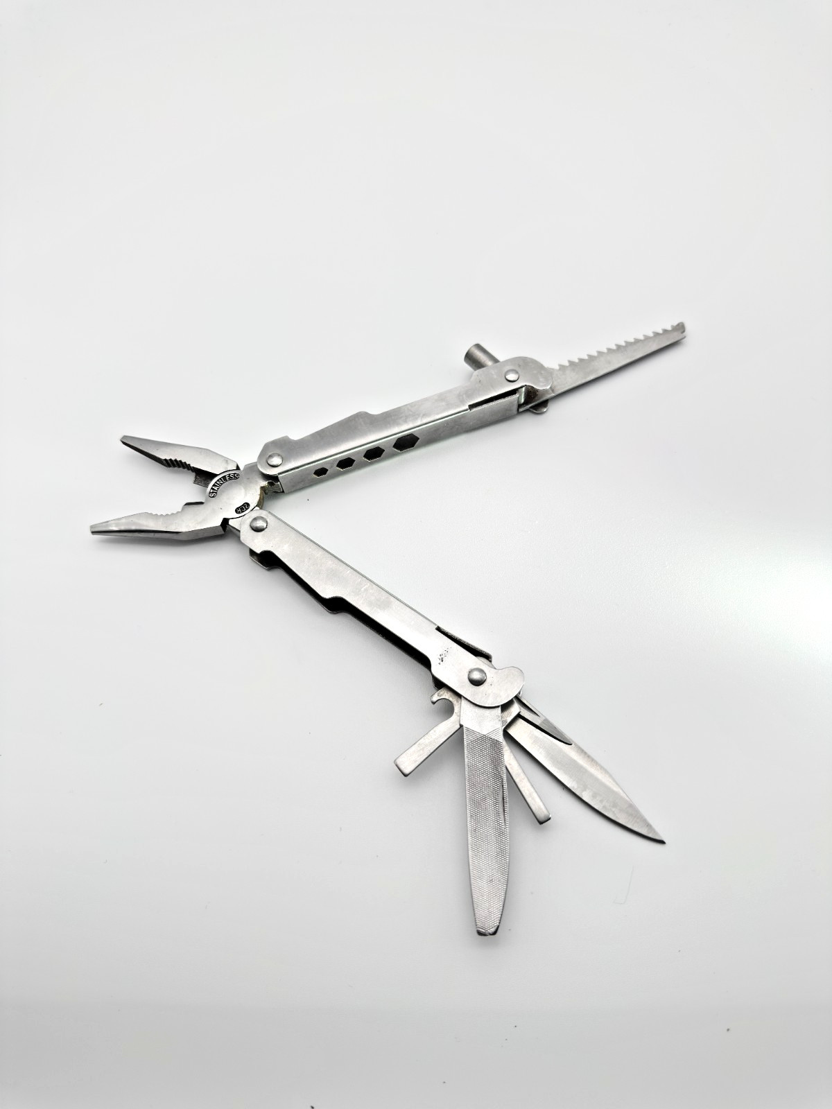 Multi Tool Pliers Knife Saw w/ Bit Set & Sheath EDC
