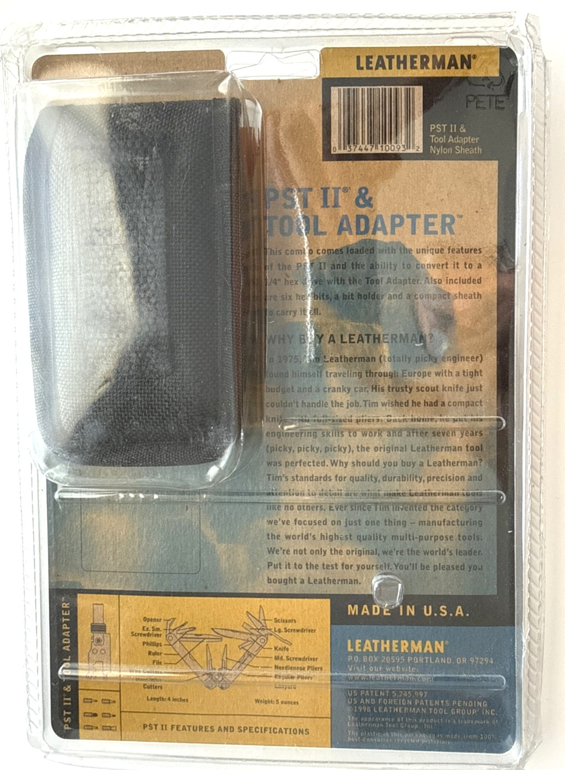 Leatherman PST ll Multi-Tool & Tool Adapter USA