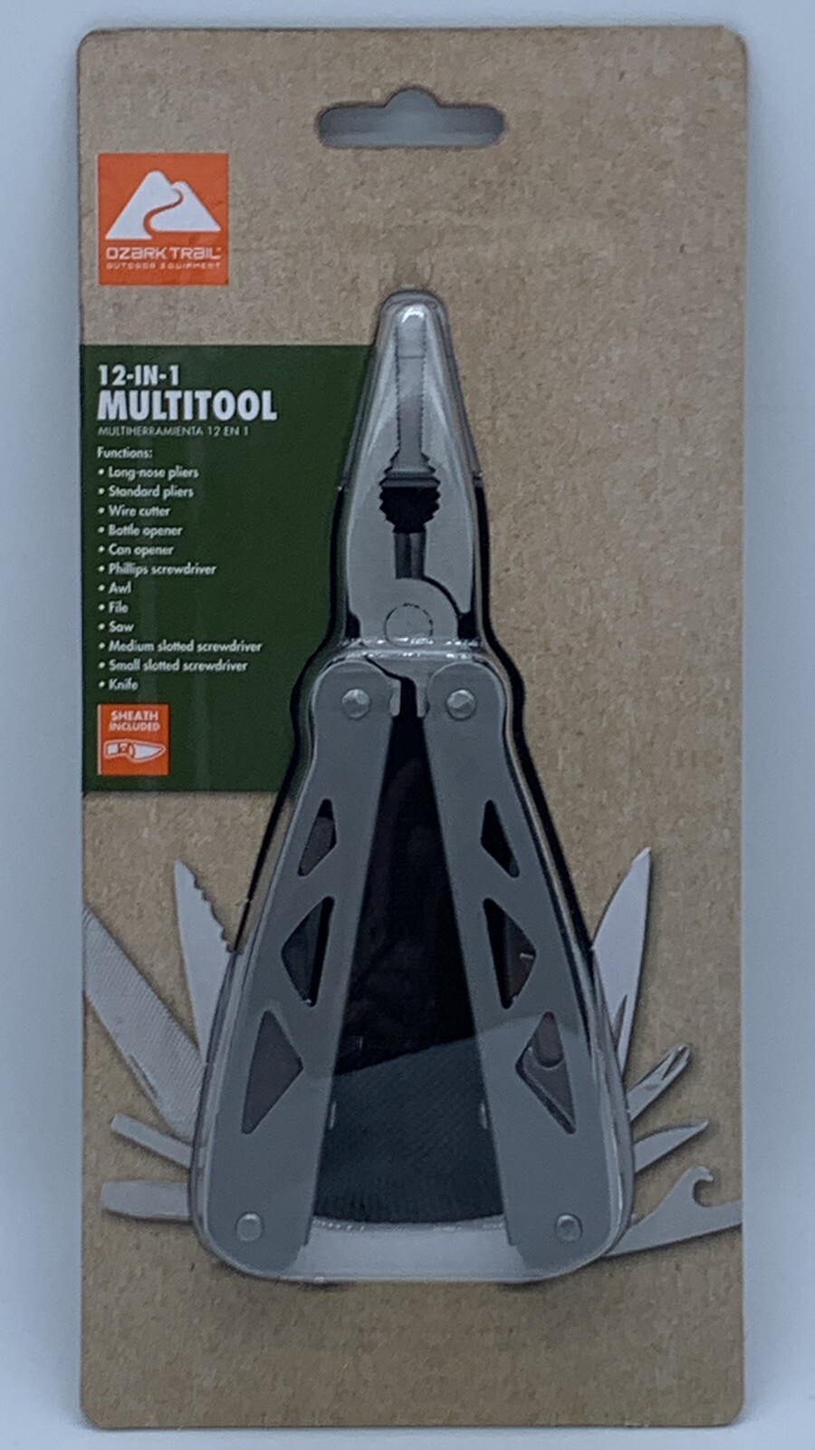 Ozark Trail 12 In 1 Multitool Stainless Steel With Sheath