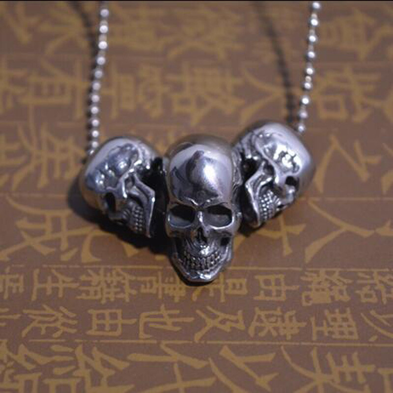 EDC Titanium Jewelry Skull Loose Bead Stainless Steel Necklace Pendant