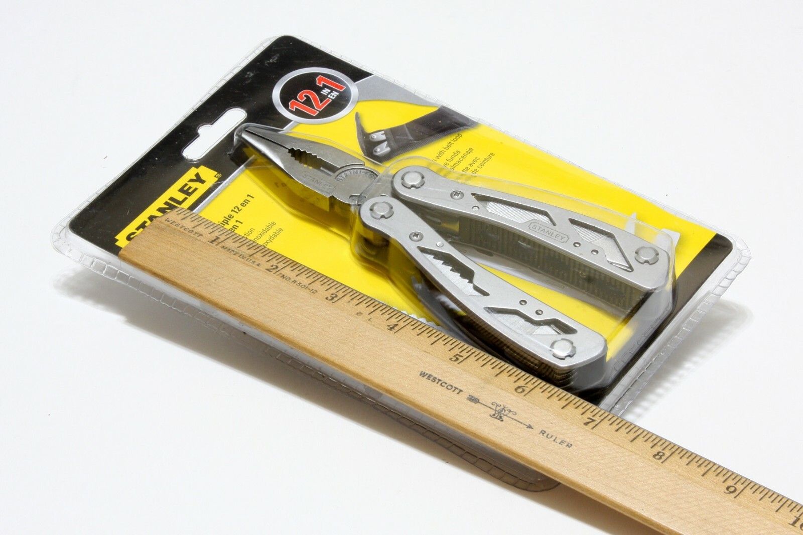 Stanley 12 in 1 Multi-Tool Stainless Steel 84-519 With Vinyl Belt Loop Pouch NEW