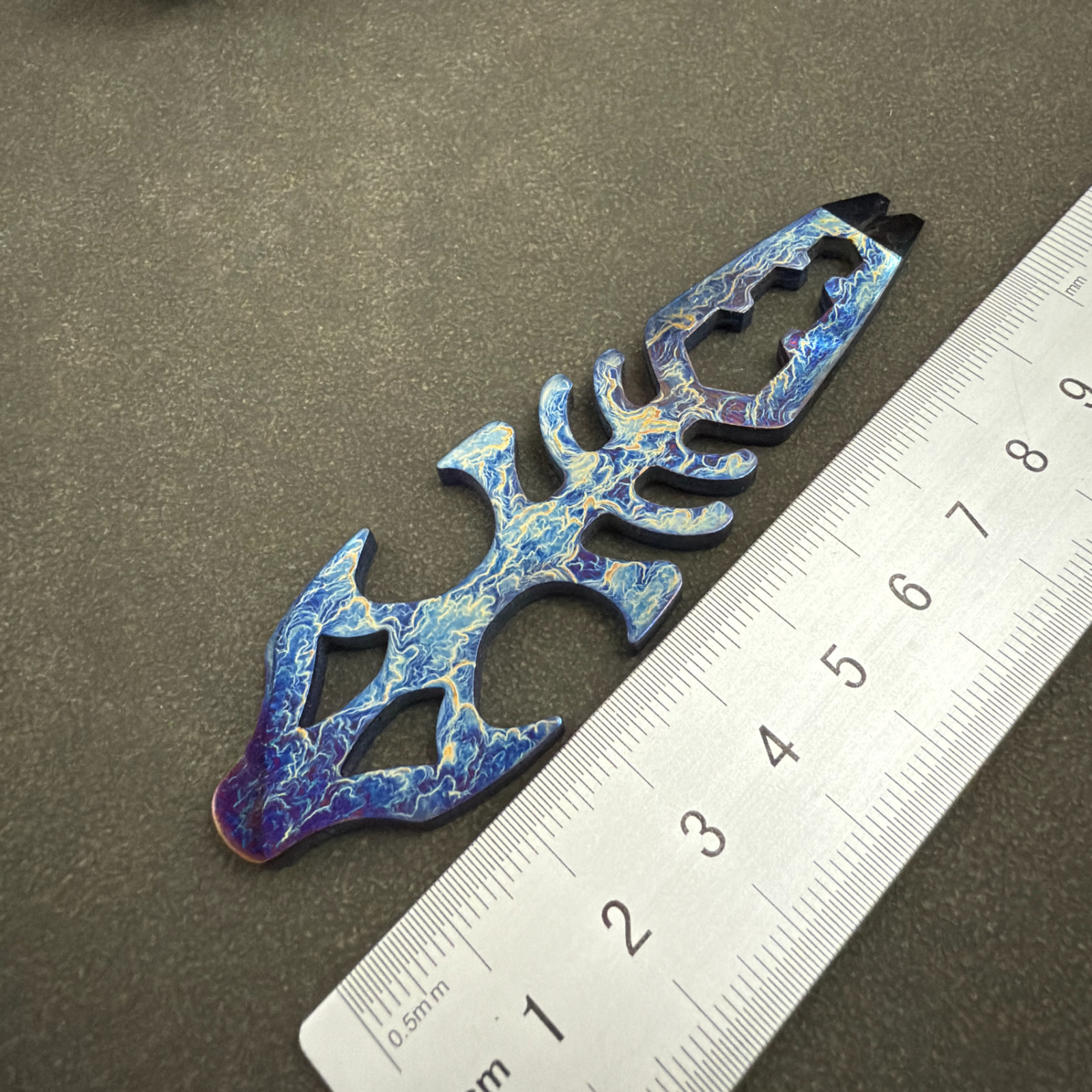 RIHE Design TC4 Titanium Dragon Bone EDC Bottle Opener Pry Rod Outdoor Tool