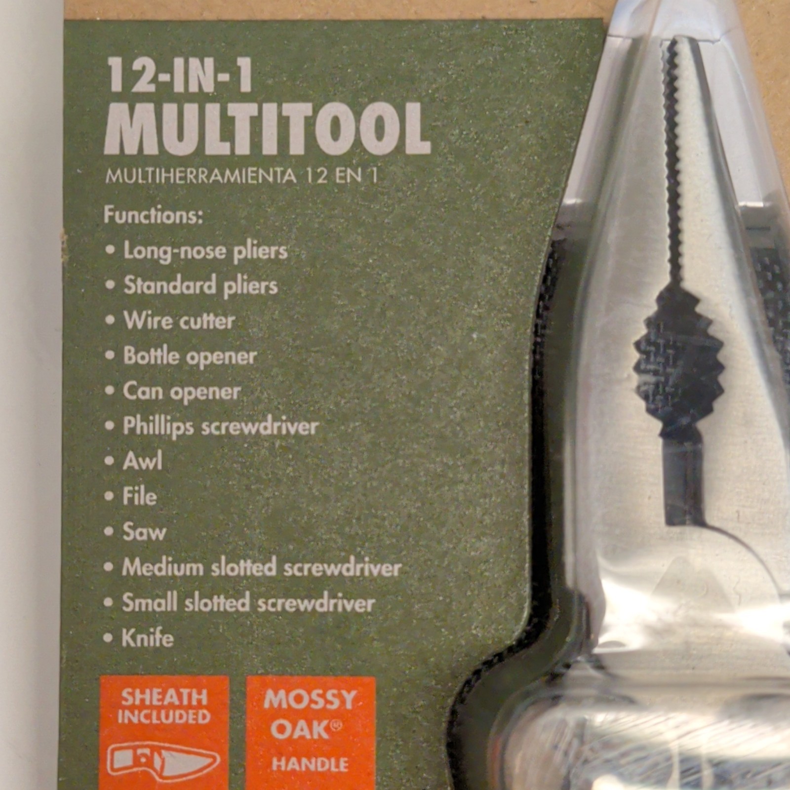 Ozark Trail 12-in-1 Multi-Tool Straight Edge 2.5in Blade Camo w/ Sheath