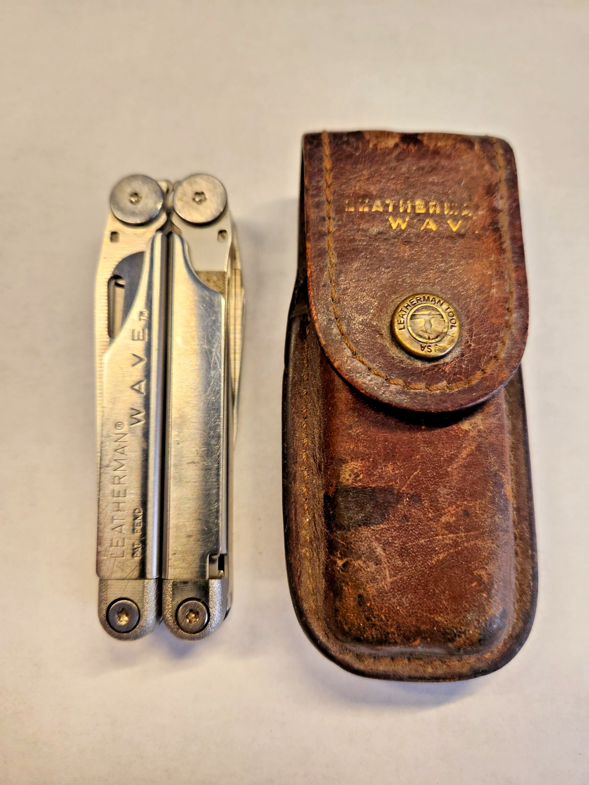 Nice! Vintage Leatherman Wave USA Stainless Steel Multi Tool Nov 99 FREE SHIP