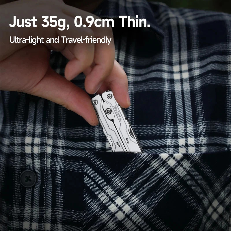 NexTool 8-in-1 Mini Multitool Scissors S0 Pocket EDC Camping Survival Tool