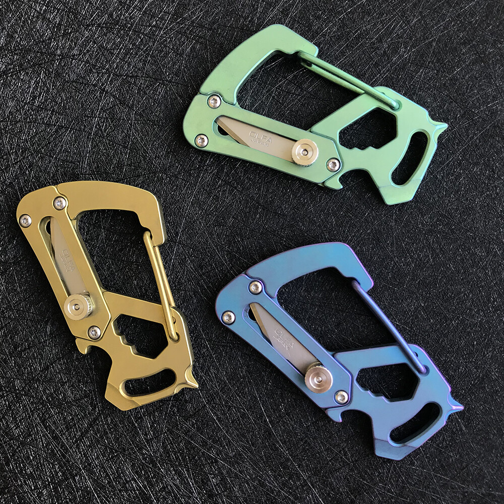Titanium Alloy Keychain EDC Multifunction Tool Wrench Screwdriver Bottle Opener