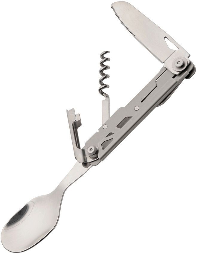 Multi Function Camp Tool Integrated Separable Earing Utensils With Belt Sheath