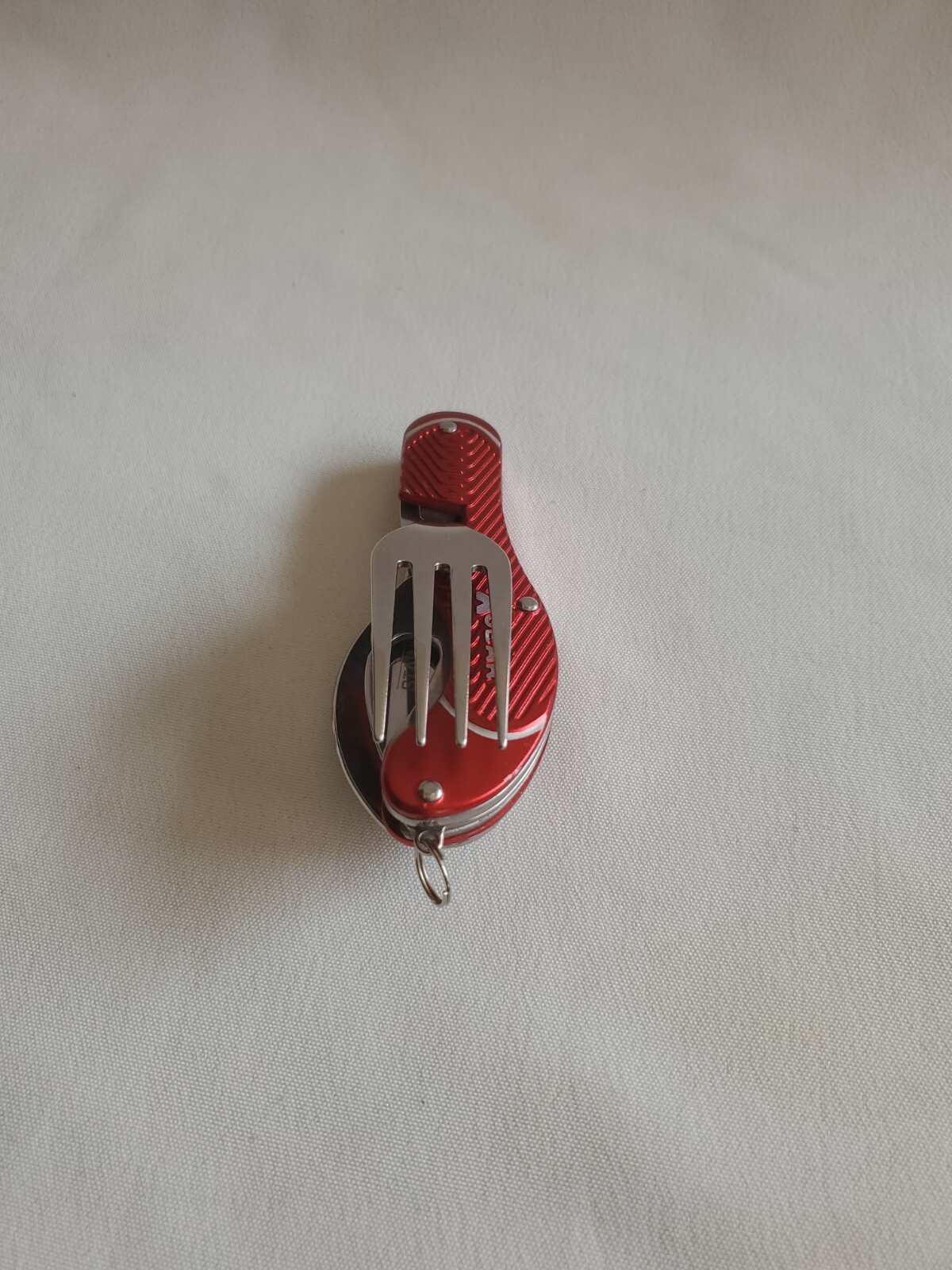3 in 1 Foldable Camping Hiking Picnic Cutlery Fork Spoon Bottle Opener 2 Pieces
