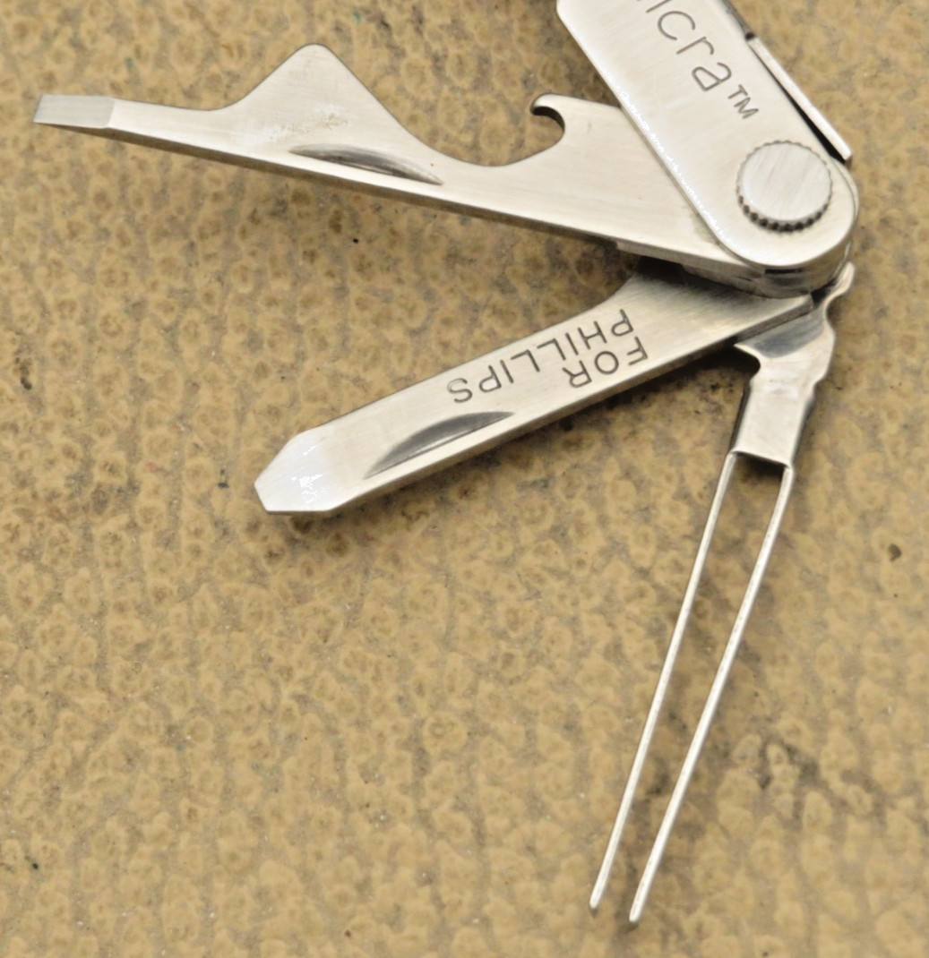 Vintage 1990’s LEATHERMAN TOOL – MICRA Keychain Pocket Sized Multools Lot of Two