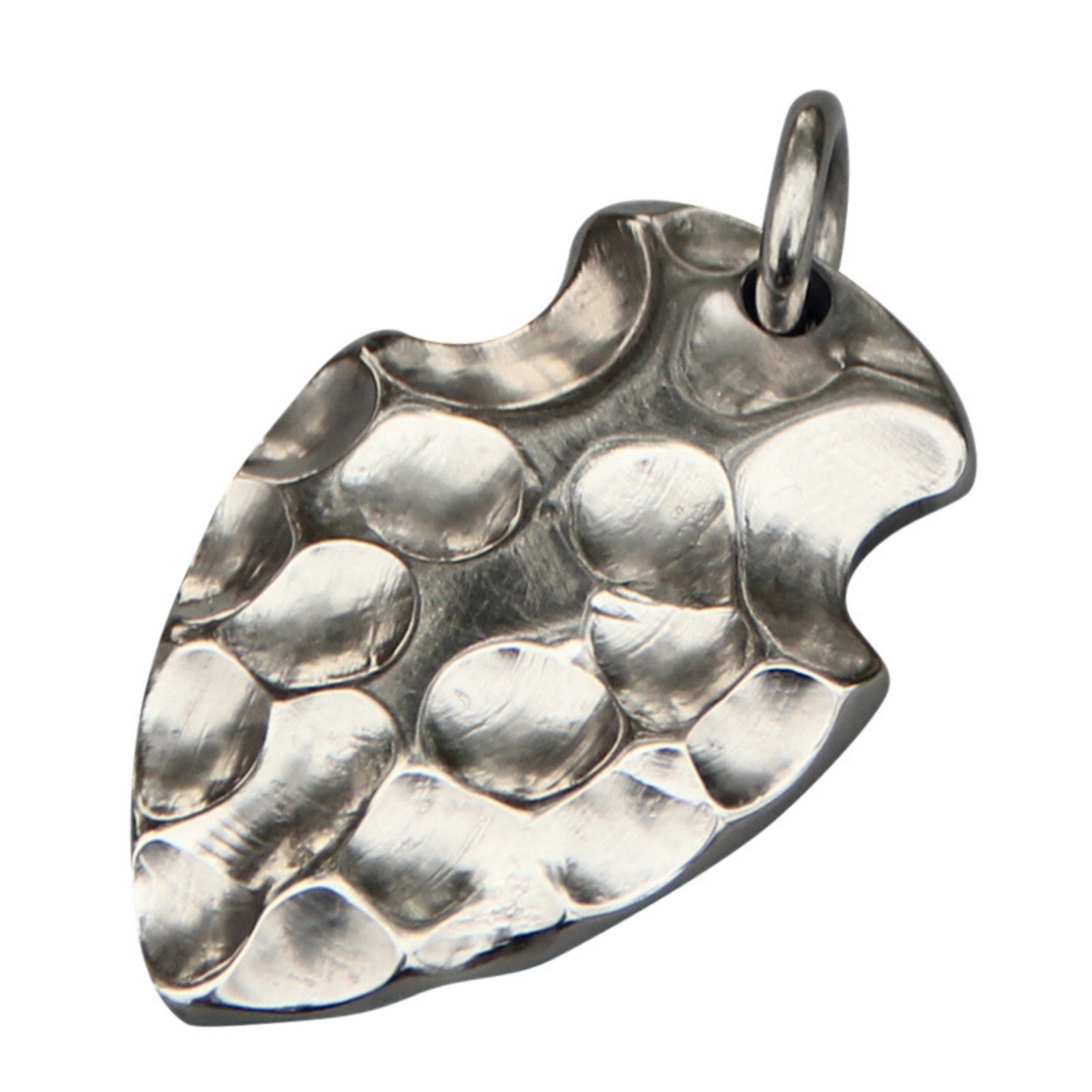 Solid Handmade Titanium Alloy Double-sided Engraving Crater Necklace Pendant EDC