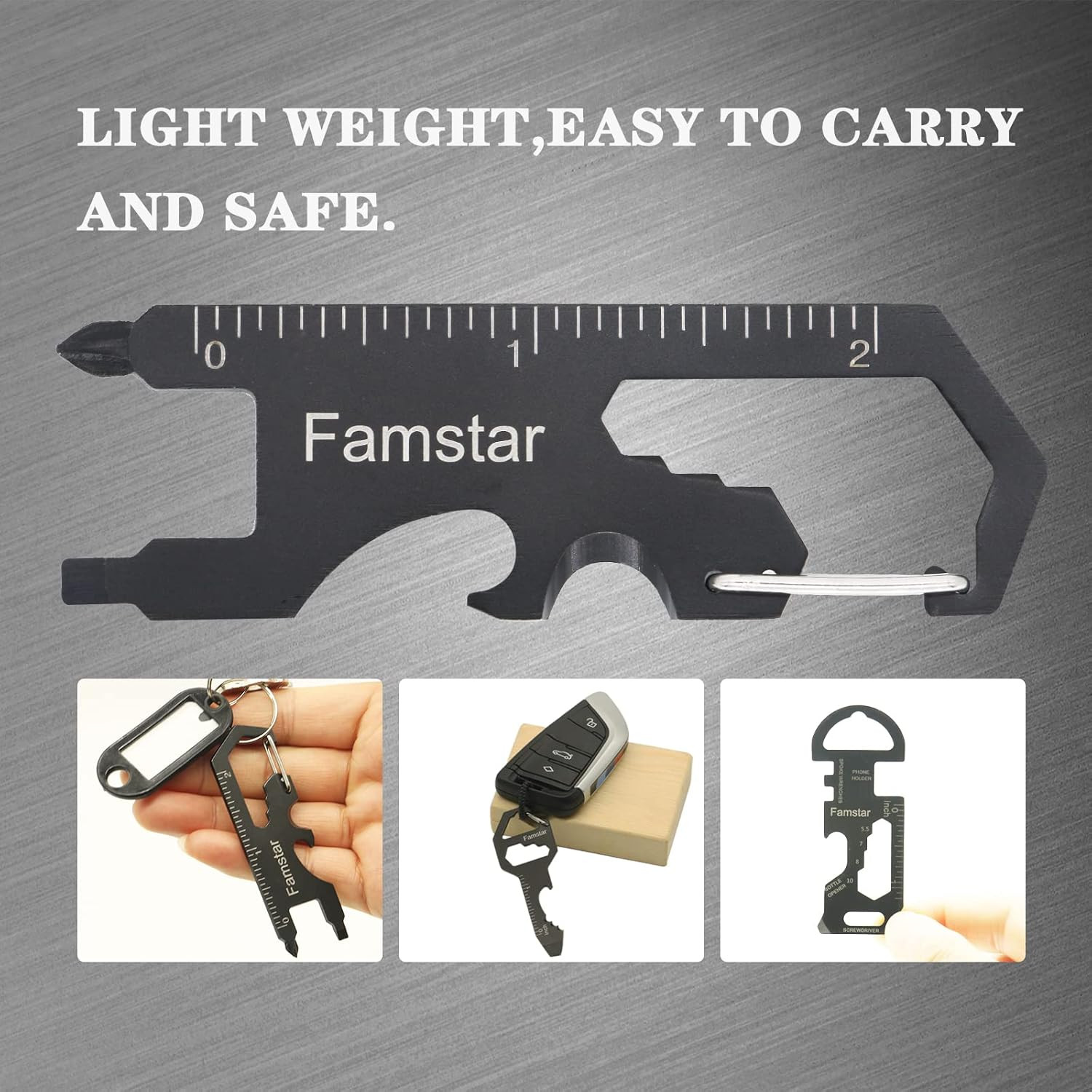 Keychain Multi-tool 3Pack Metal Pocket Tool Portable No rust Wrench for Screw,ru