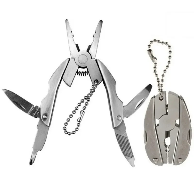 Pocket Multi Tool Pliers Mini Folding Key Chain Fishing Camping Small Pliers Lot
