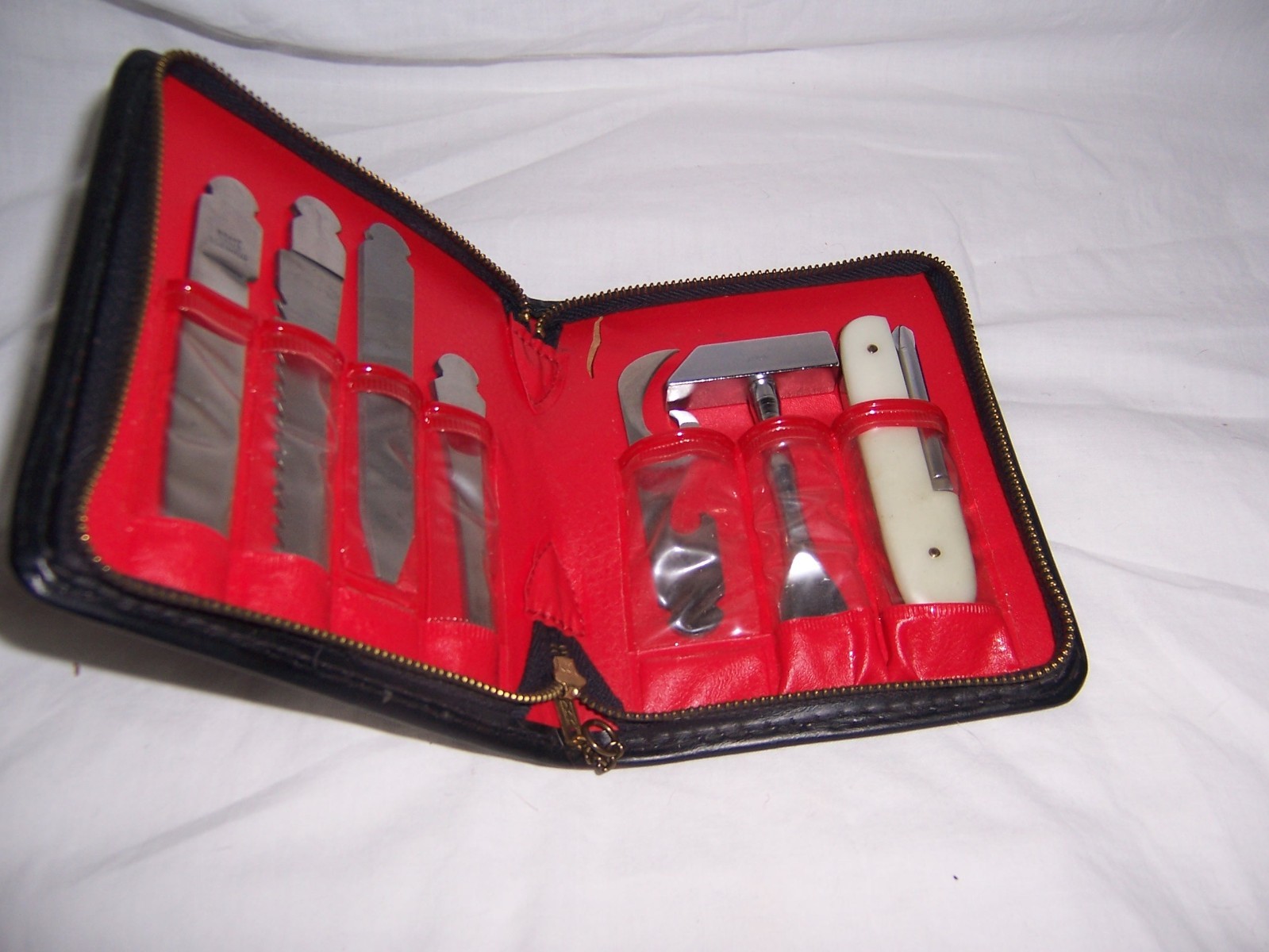 Vintage Multi Purpose Tool Kit Pocket Knife Interchangeable 7pc Stainless Japan