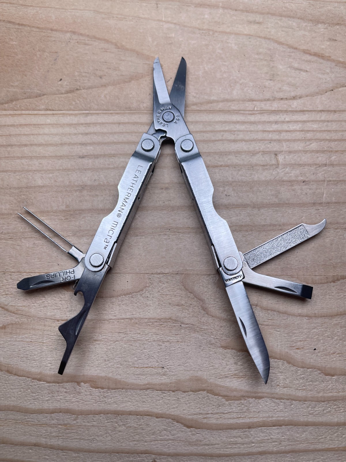 Leatherman Micra Stainless Steel Multi-tool Knife 11/99 Pat Pend.