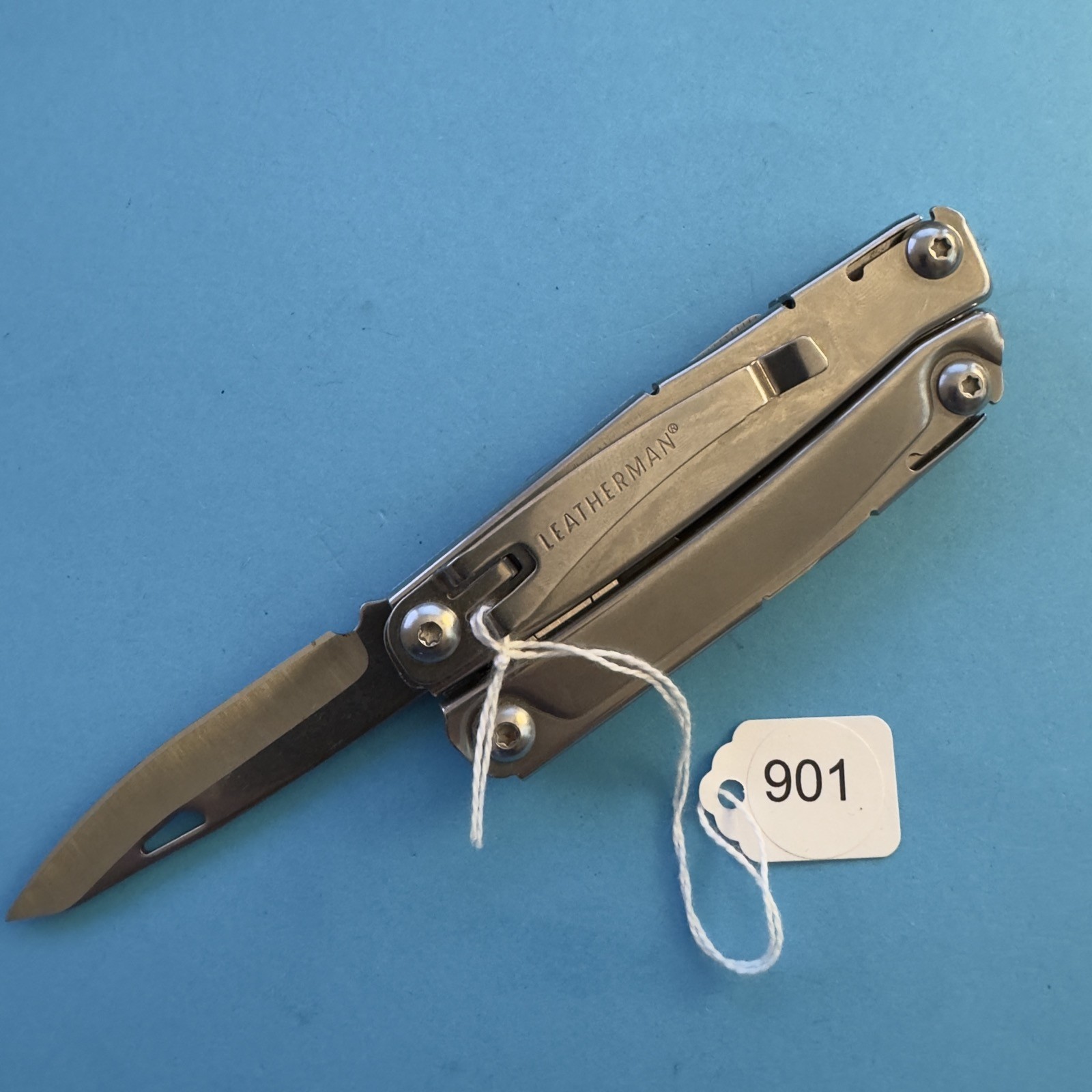 Leatherman Rev Plier Multi-Tool Pocket Clip Knife Stainless EDC #901