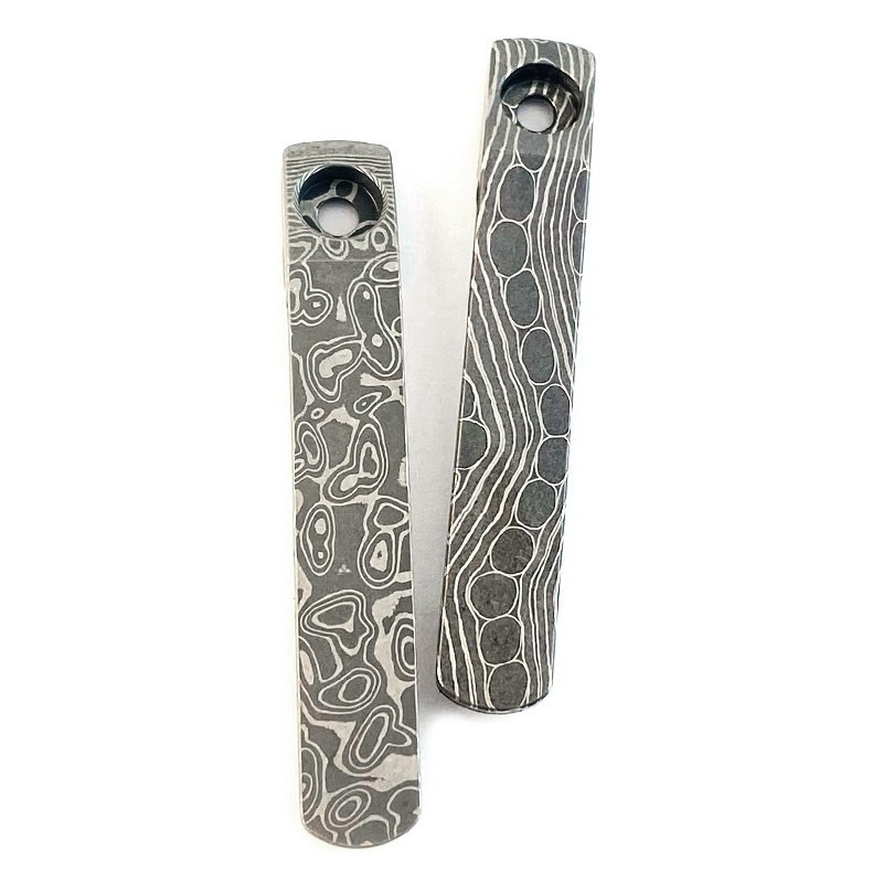 Damascus Steel CNC Pocket Clip for Spyderco Para 3 Lightweight Manix 2 C223