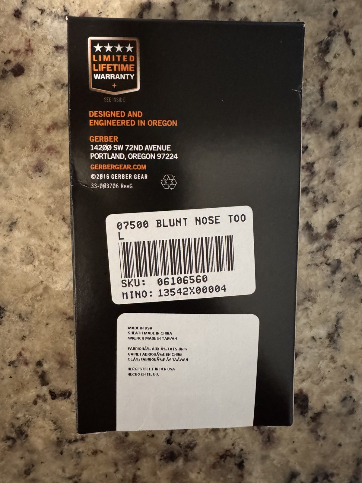 Gerber G07500N Multi-Plier 600 Bluntnose Stainless Multi-Tool NEW