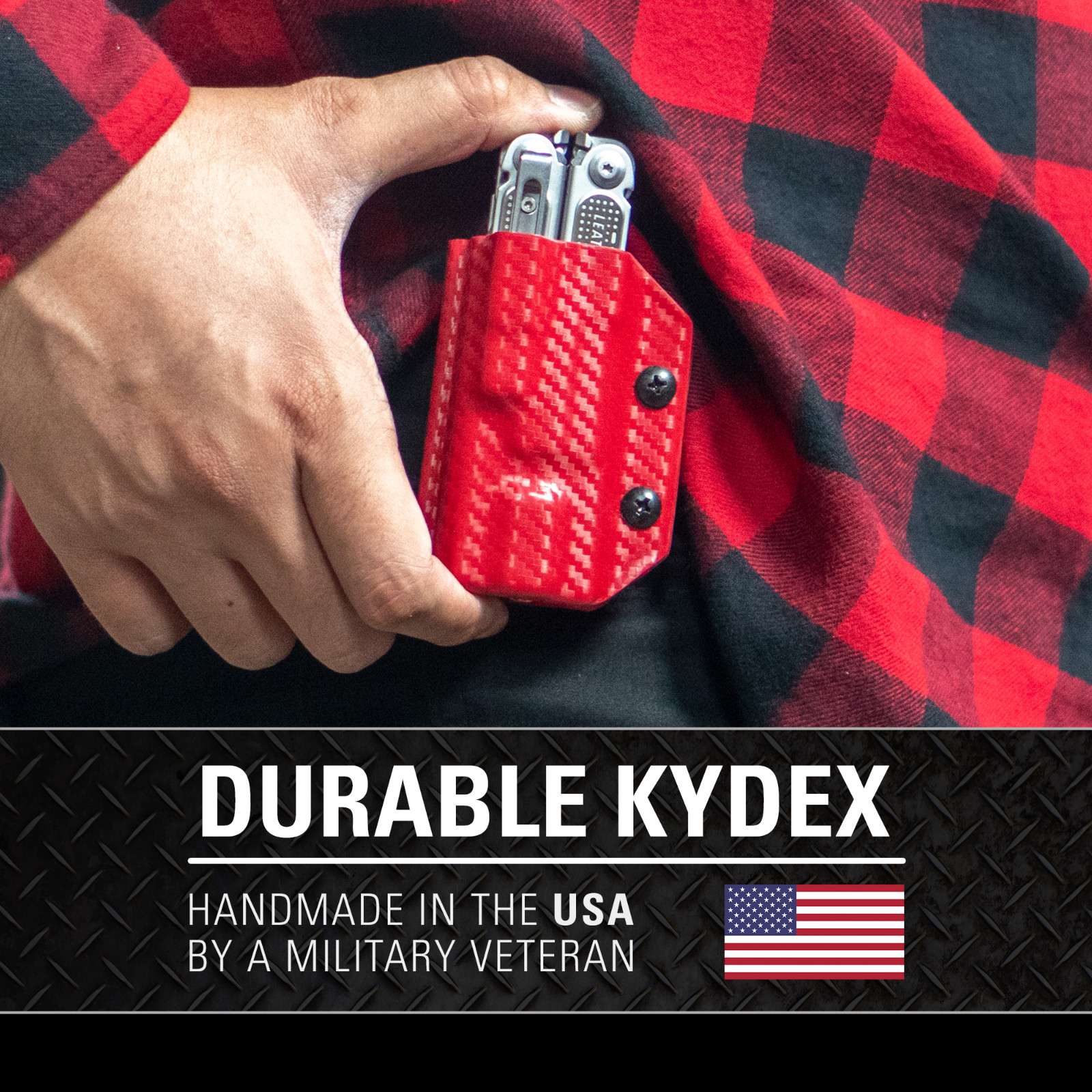 Clip & Carry Kydex Sheath Holder Cover for LEATHERMAN FREE P4 MultiTool USA Made