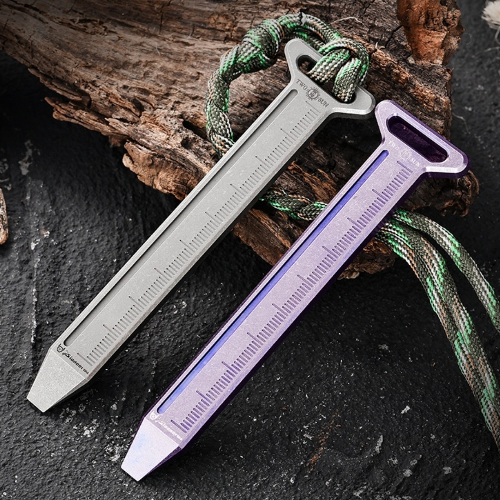 Titanium Alloy EDC Pry Bar Multi-Tool Ruler Outdoor Camping Tool Waterproof
