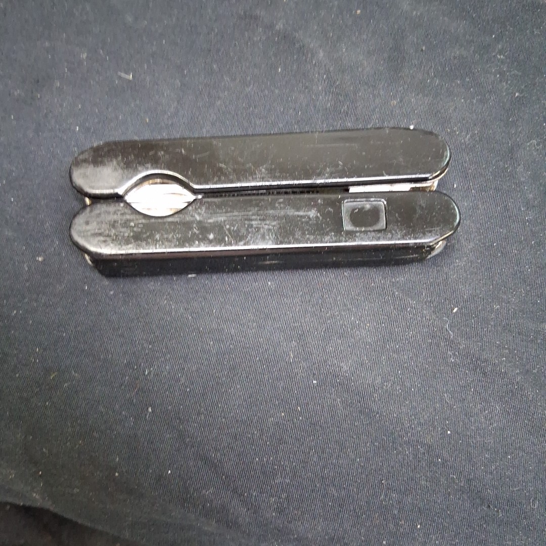 Black Handle Stainless Steel Folding MultiTool