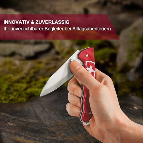 Victorinox Evoke Alox Swiss Army Knife Featuring a Foldable Blade with Thumb