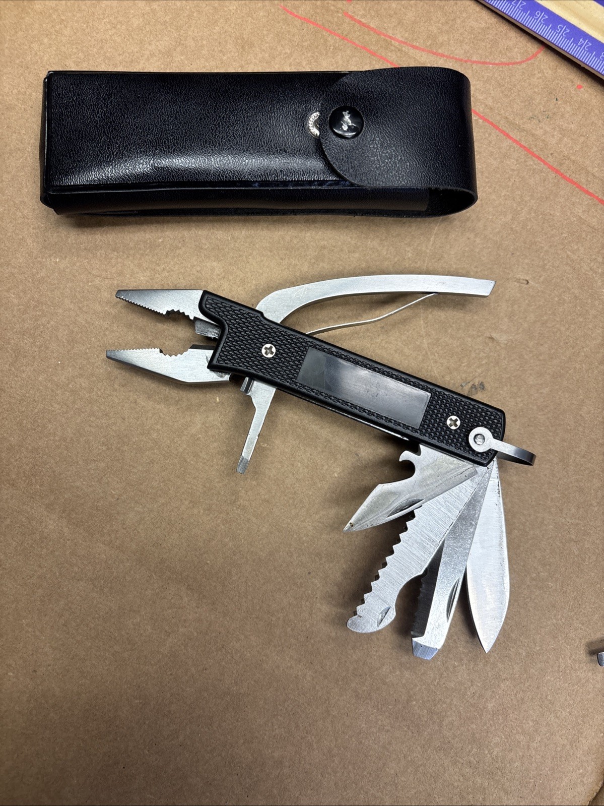 Lot of 2 Multi-Tools Camping, Hunting, Unbranded With Pouch
