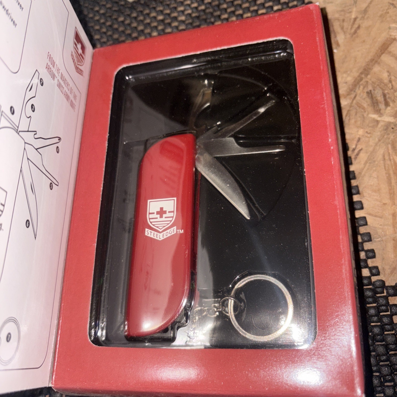2PC/Brand New STEELEDGE Multi Tool with LED Light Stainless Steel-7 Functions/