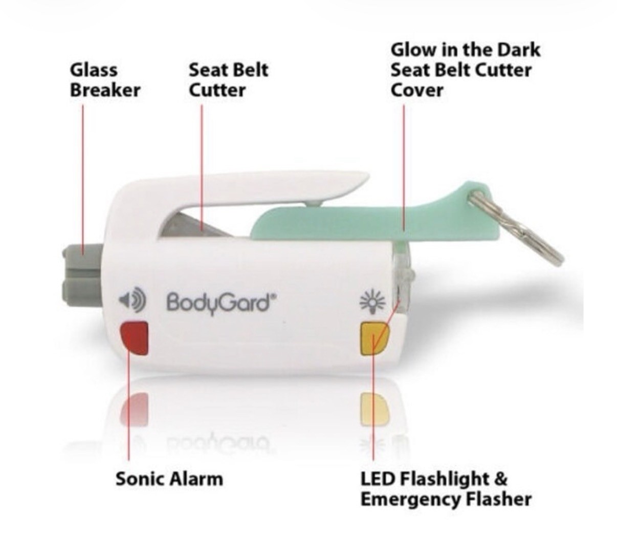 SWISS+TECH BodyGard 5-IN-1 Automobile Emergency Escape Tool White New