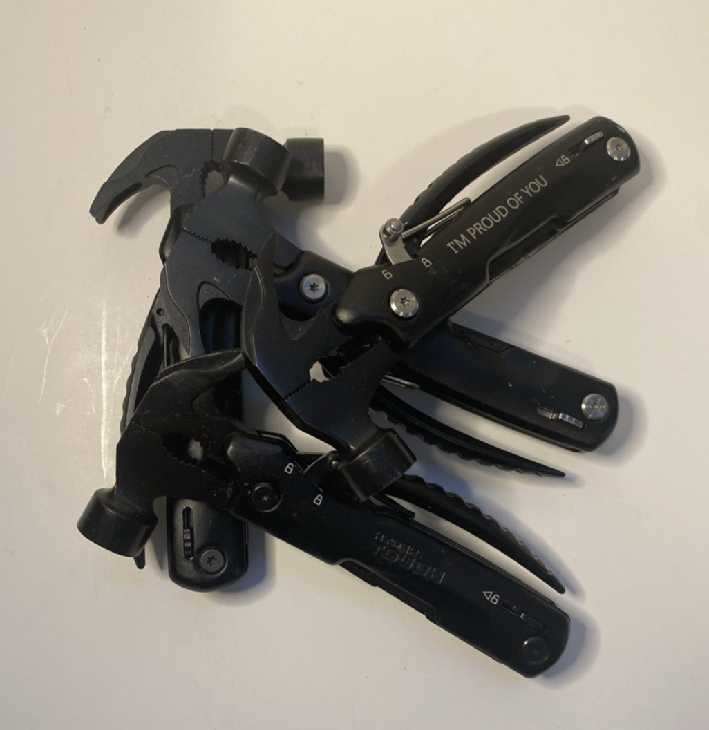 12 in 1 Black Hammer Folding Multi Tool Knife Saw Used
