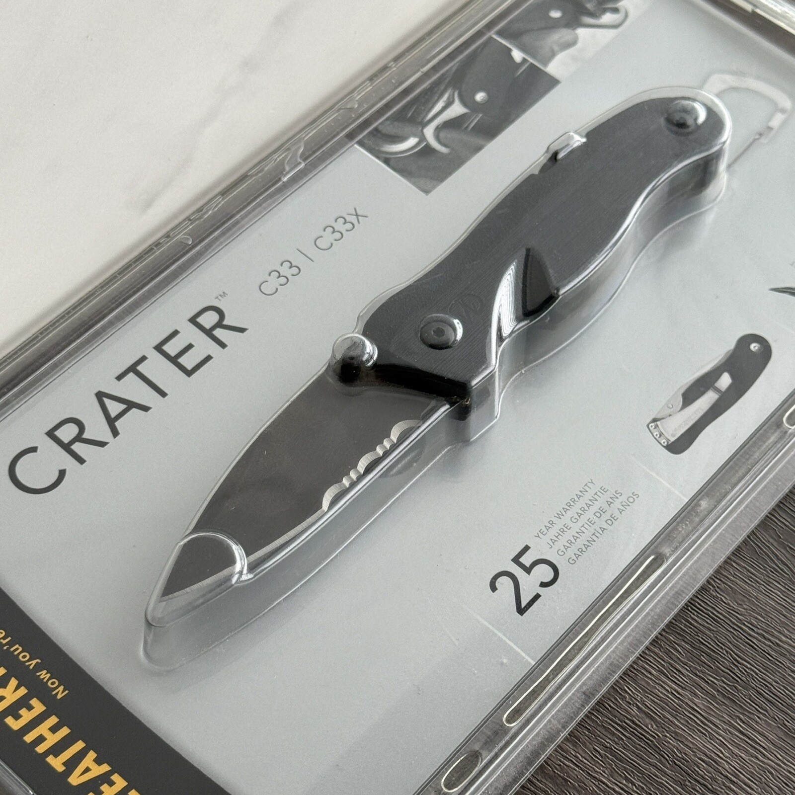 Leatherman C33X Black knife. Discontinued Model In a Sealed Clamshell