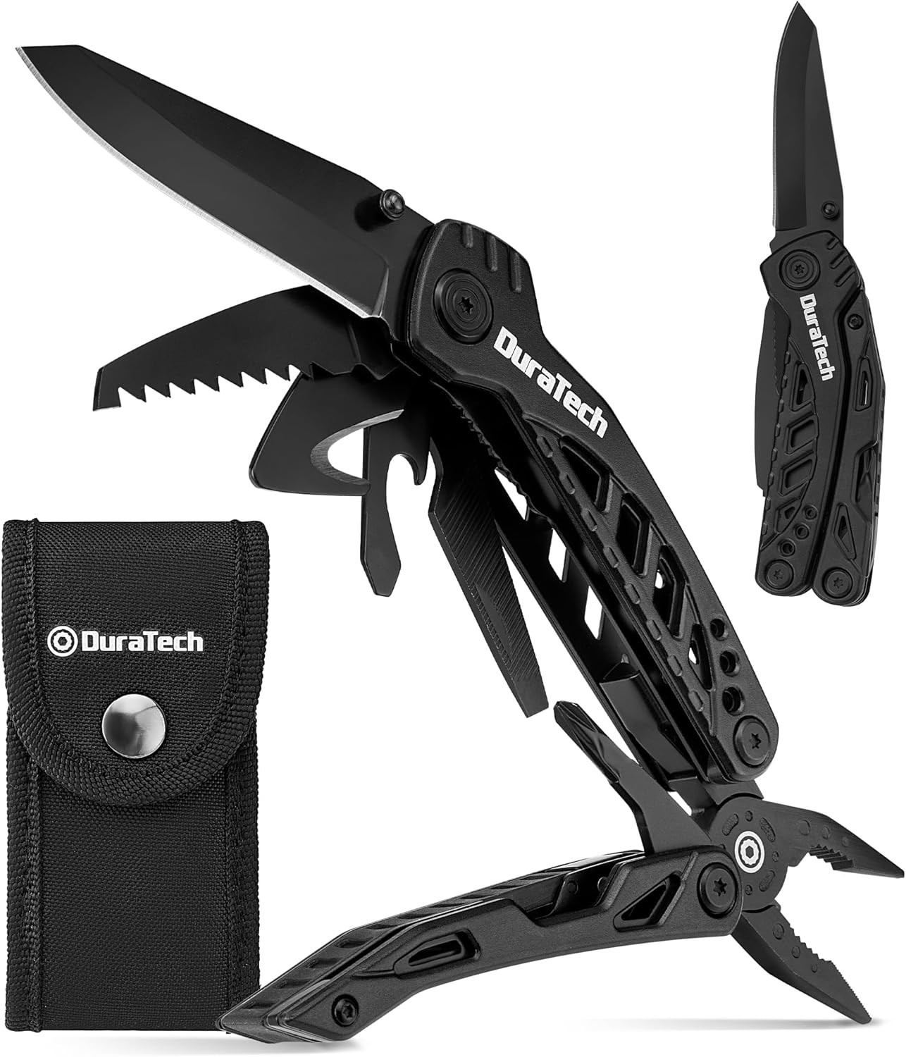 DURATECH 11-in-1 Multitool Plier Stainless Steel Multi Tool Knife Screwdriver US