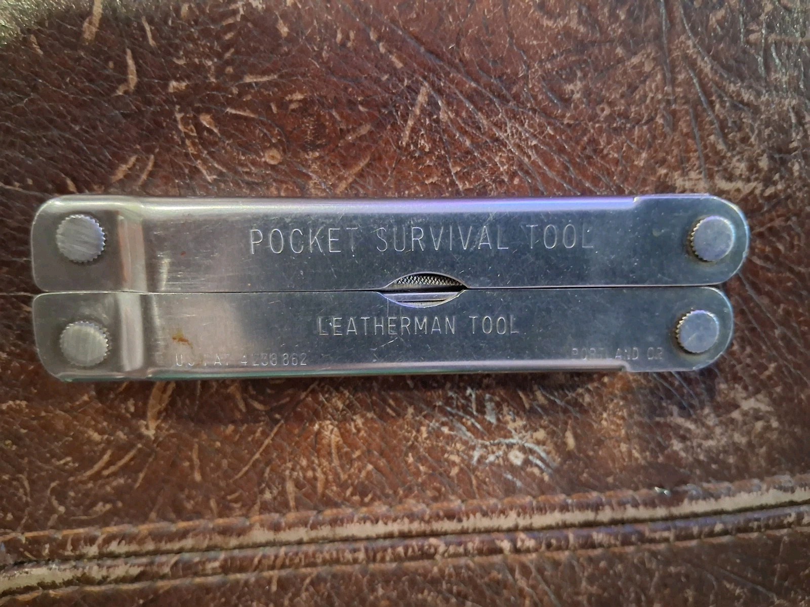 ORIGINAL LEATHERMAN TOOL ” POCKET SURVIVAL TOOL” PORTLAND OR. US PATENT 4238862