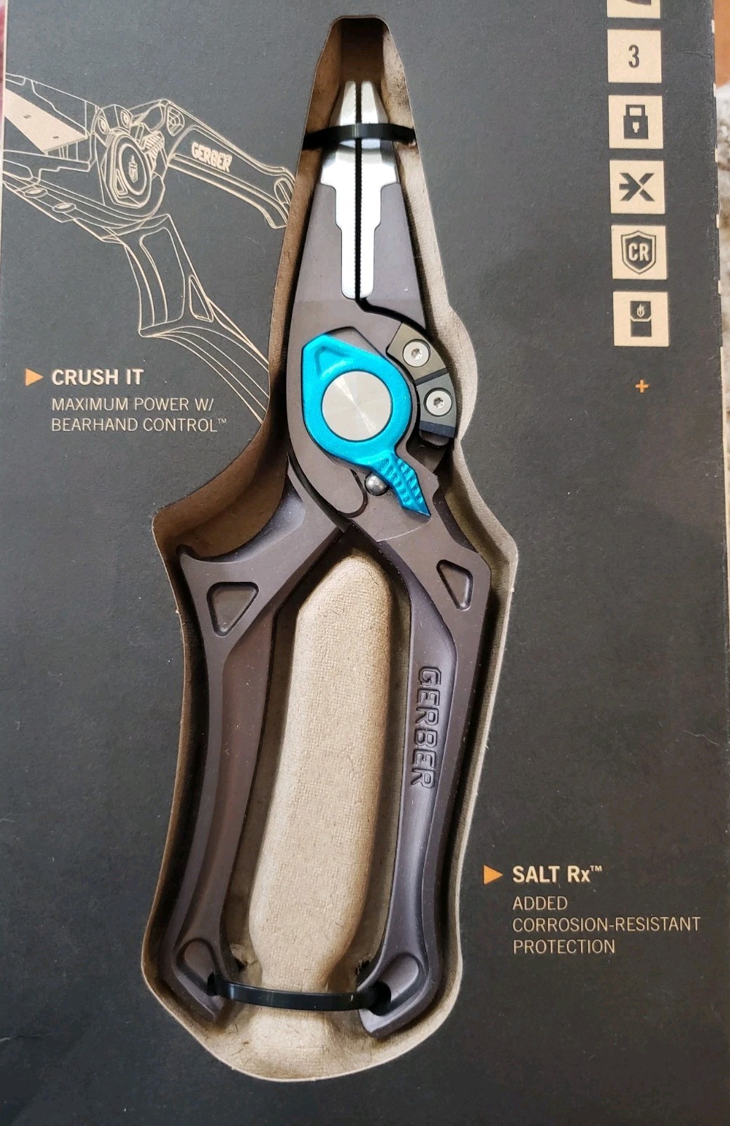 NEW GERBER “Magniplier” Saltwater 7.5″ Pliers With SALT RX. 31-003556.
