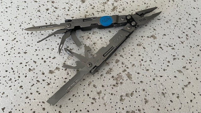 SOG PowerAccess PA1001-CP Stonewashed Stainless Steel Multi Tool Pliers,Knife- –
