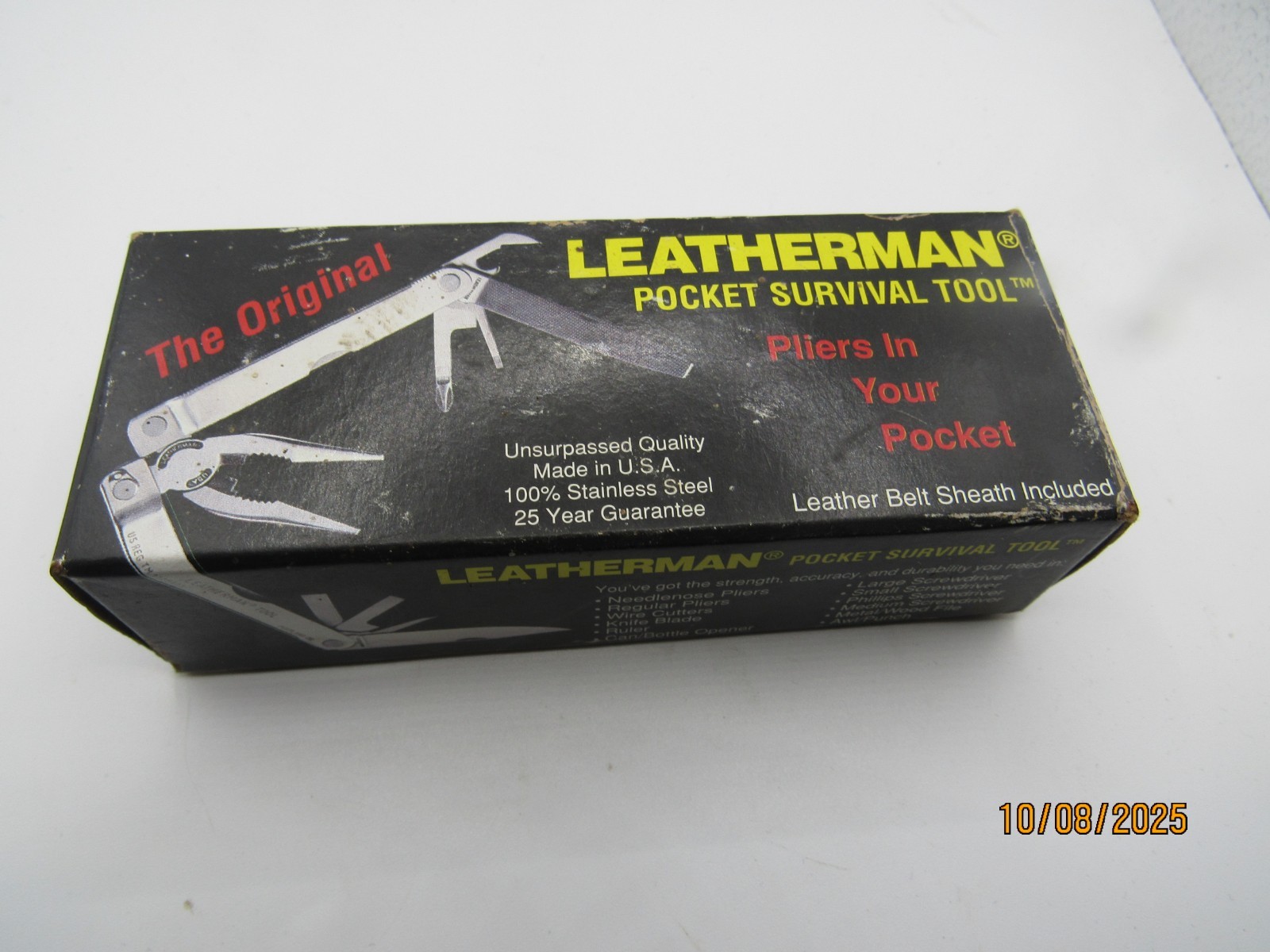 VTG. ORIGINAL LEATHERMAN POCKET SURVIVAL TOOL DATE CODE 0994 1994 NEW (OTHER)