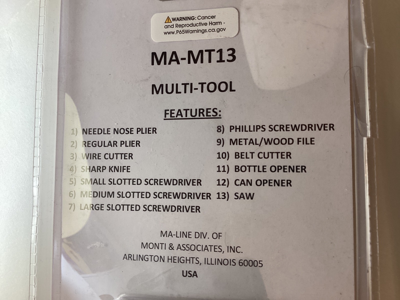 MA – Line Multi-Tool MA-MT13 New READ