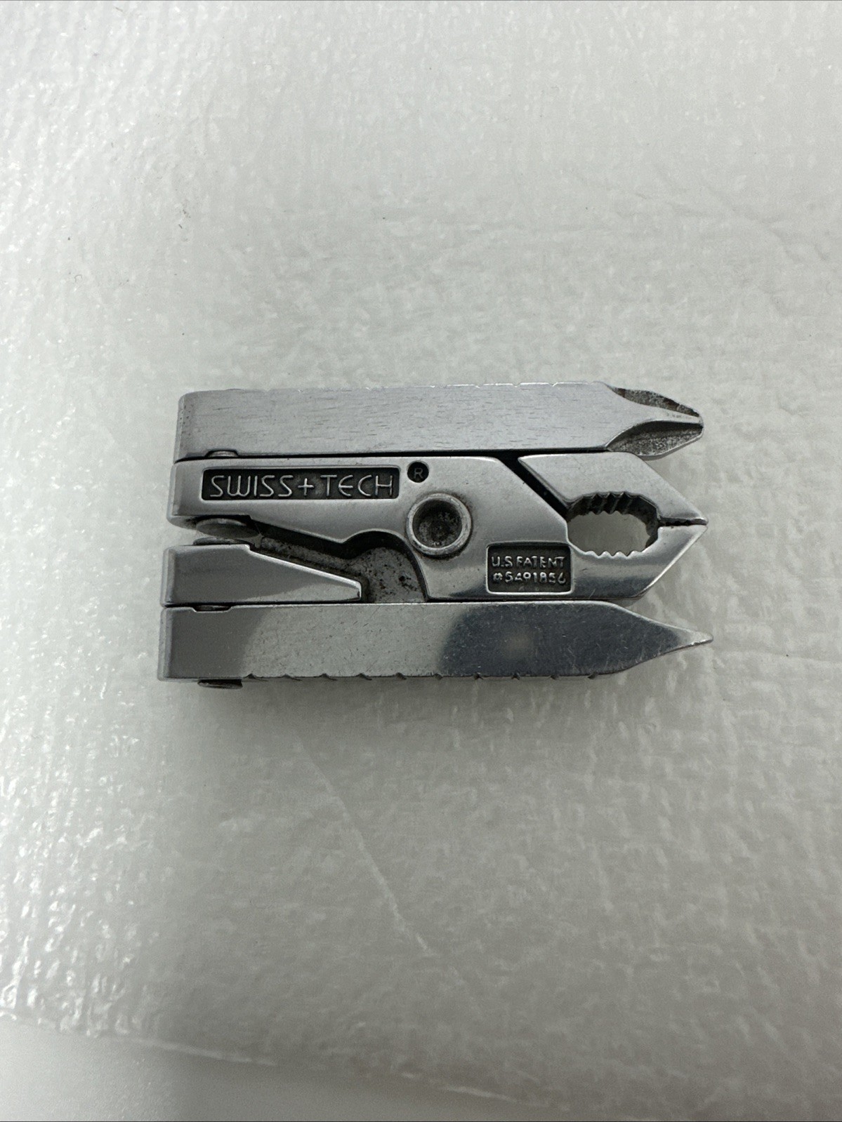 Vintage Swiss+Tech Foldable Screwdriver, Flat, Philips & Plier Pocket Tool 1.75″