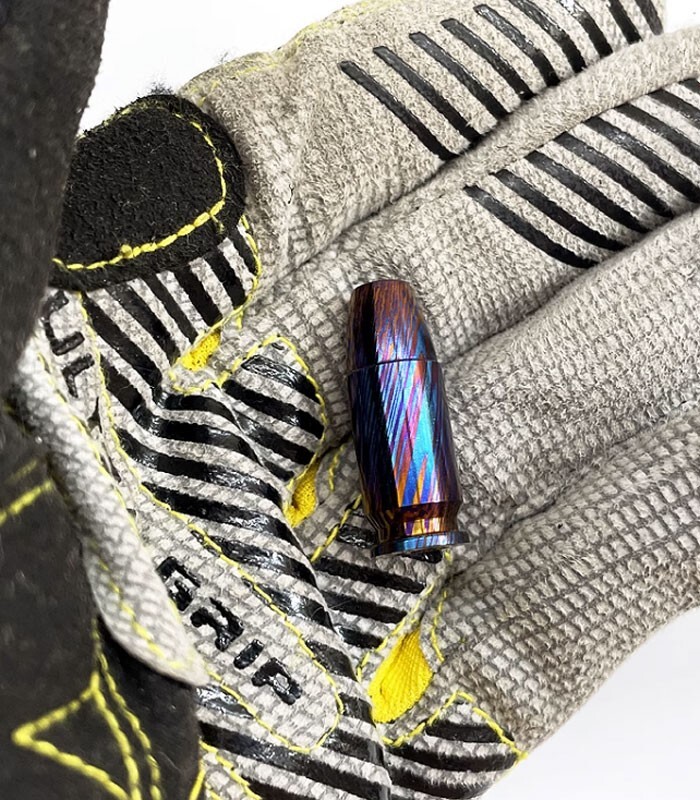 Titanium Damascus Parachute Cord Cool DIY Bead Necklace Pendant Lanyard EDC Tool
