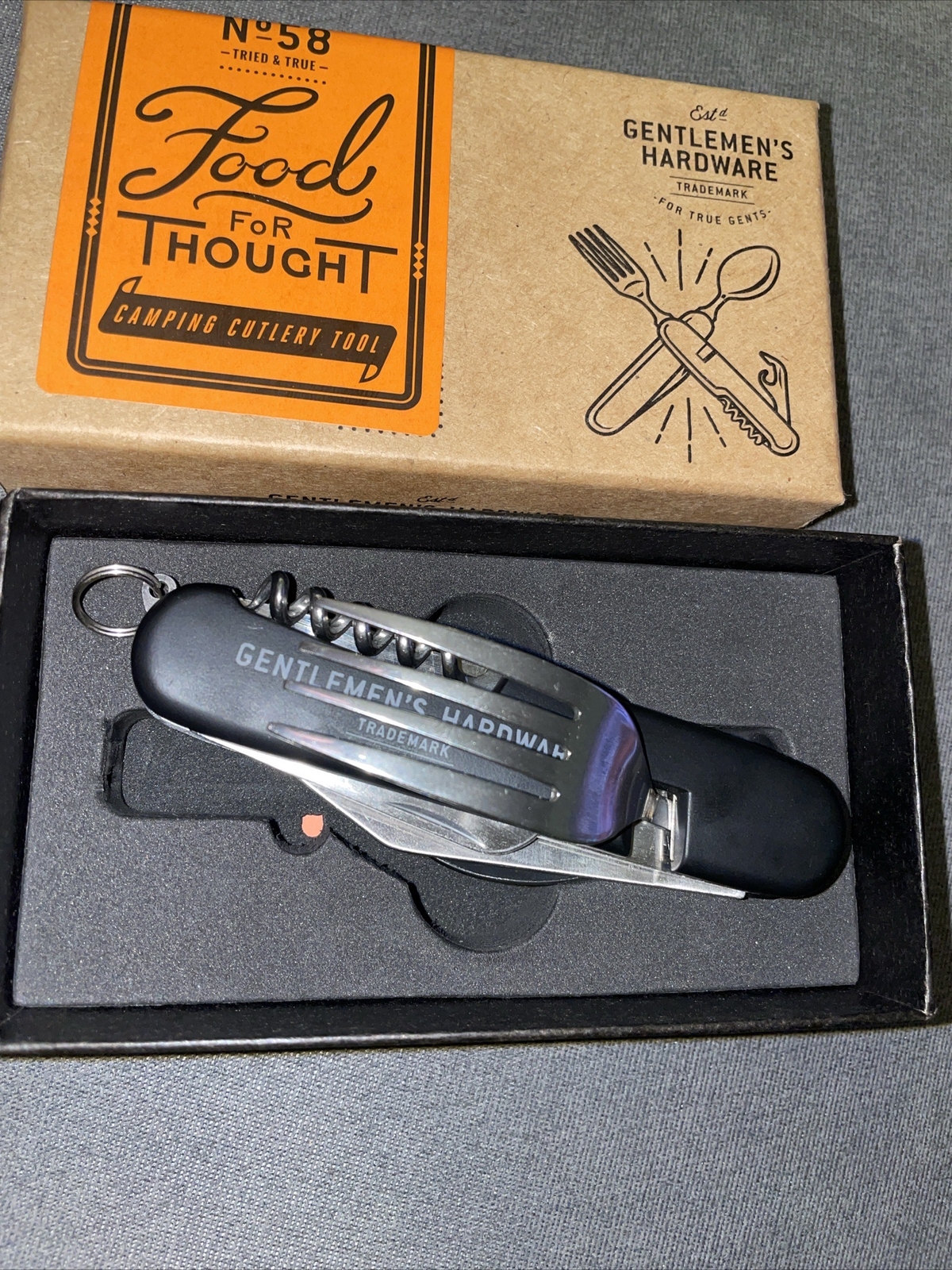 Gentlemen’s Hardware 6in1 Camping Cutlery Tool Food for Thought No 5 knife fork